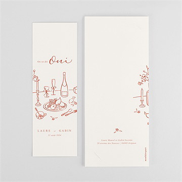 Faire-part mariage a l'italienne photomaton - Dos du faire-part