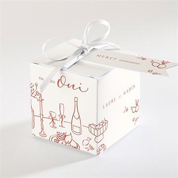 Boîte de dragées mariage a l'italienne