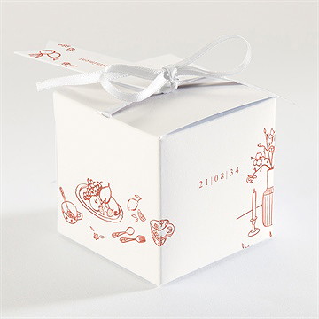 Boîte de dragées mariage a l'italienne - Dos de la boîte