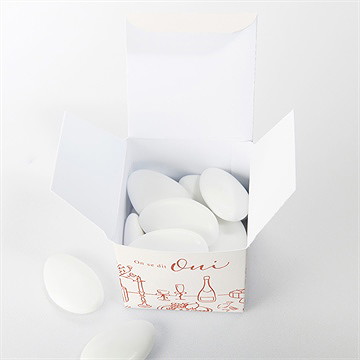 Boîte de dragées mariage a l'italienne - Intérieur de la boîte