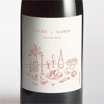 Etiquette de bouteille mariage a l'italienne