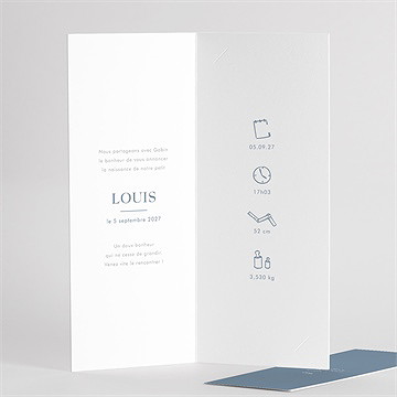 Faire-part naissance moderne et tendance fleur - Détail du faire-part