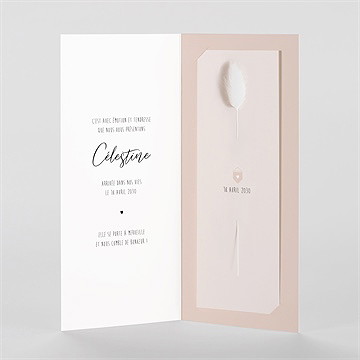 Faire-part naissance petit chéri fleur séchée - Intérieur du faire-part