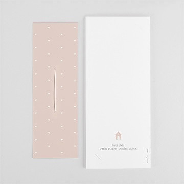 Faire-part naissance petit chéri fleur séchée - Dos du faire-part