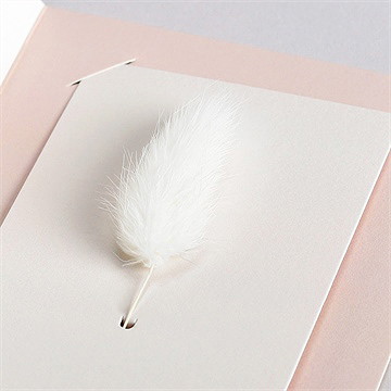 Faire-part naissance petit chéri fleur séchée - Vue zoomée