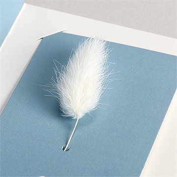 Faire-part naissance pictogrammes fleur séchée - Vue zoomée