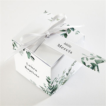 Boîte de dragées mariage végétal - Dessus de la boîte