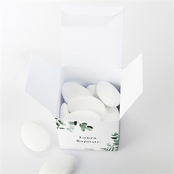 Boîte de dragées mariage végétal - Intérieur de la boîte