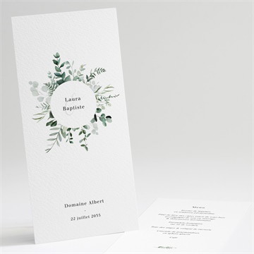 Menu mariage végétal étiquette