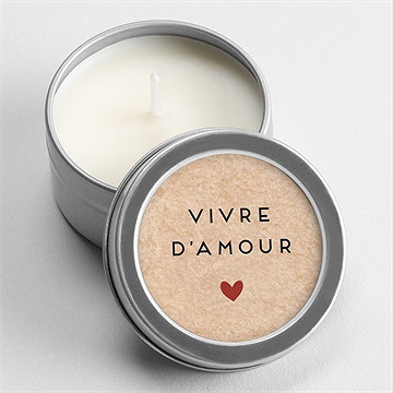 Bougie mariage champagne argent