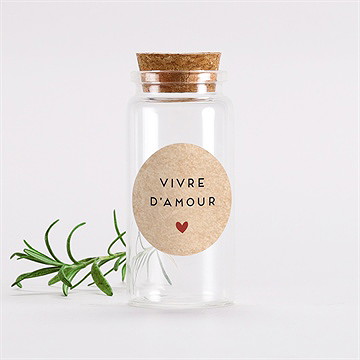 Mignonette mariage champagne sticker