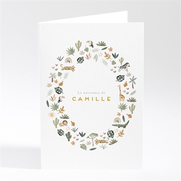 Faire-part naissance savane