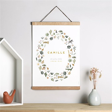 Affiche naissance savane - Mise en situation