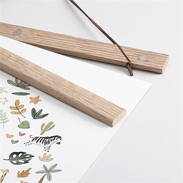 Affiche naissance savane - Détail des supports en bois