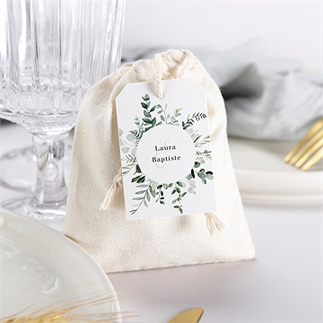 Pochon mariage  végétal - Mise en situation