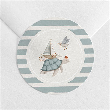 Sticker naissance animaux marins