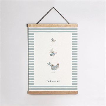 Affiche naissance animaux marins