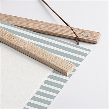 Affiche naissance animaux marins - Détail des supports en bois