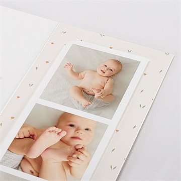 Faire-part naissance fleurs et renard photomaton - Détail du faire-part