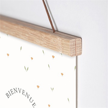 Affiche naissance fleurs et renard - Détail de l'affiche