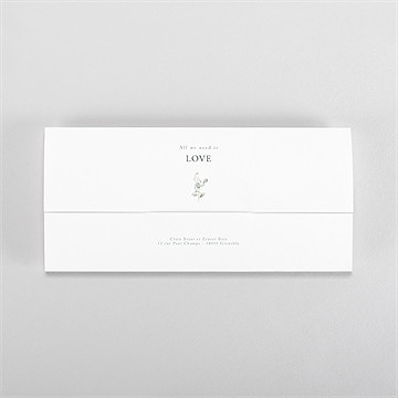 Faire-part mariage tendre murmure pochette duo - Dos du faire-part