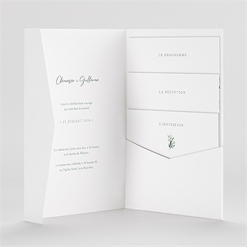 Faire-part mariage lyrisme pocketfold - Intérieur du faire-part