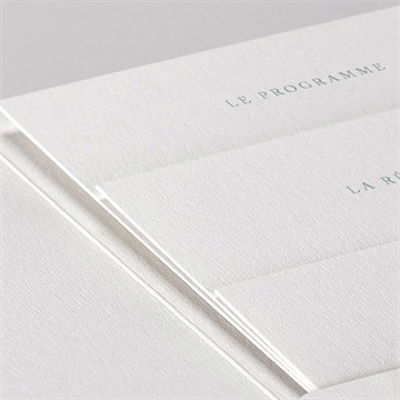 Faire-part mariage lyrisme pocketfold - Détail du faire-part
