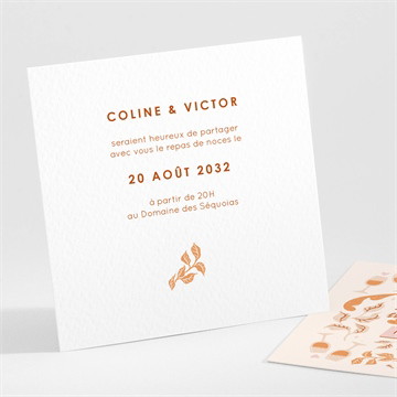 Carton d'invitation mariage hippie