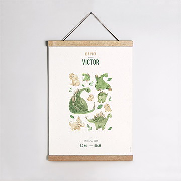 Affiche naissance dinosaure