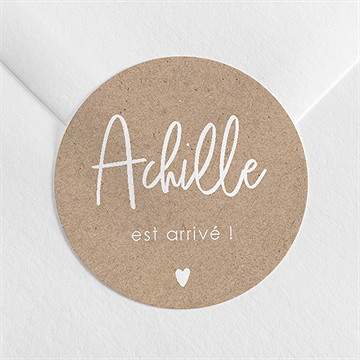 Sticker naissance kraft garçon