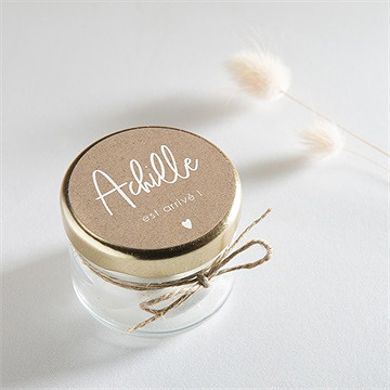 Sticker naissance kraft garçon - Mise en situation