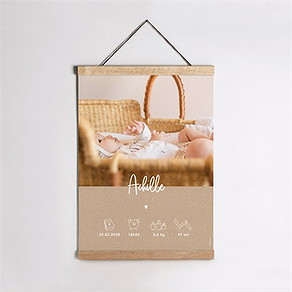 Affiche naissance kraft garçon