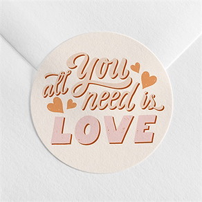 Sticker mariage hippie