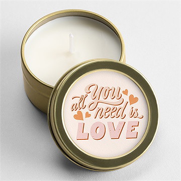 Bougie mariage hippie or