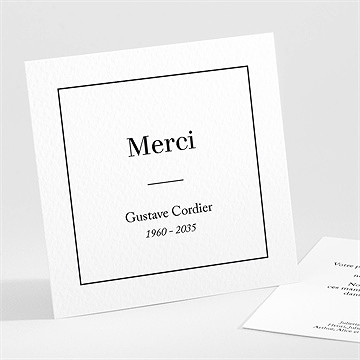 Remerciement décès classique