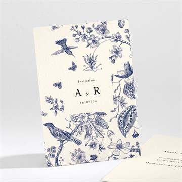 Carton d'invitation mariage exotique