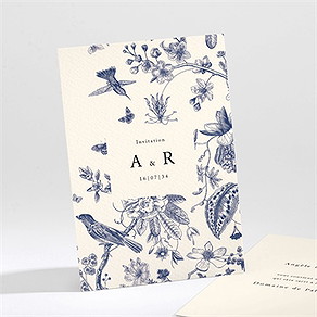 Carton d'invitation mariage exotique
