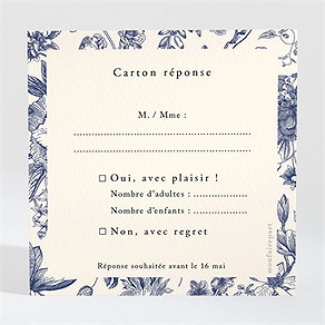 Carton réponse mariage exotique