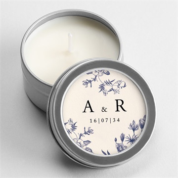 Bougie mariage exotique argent