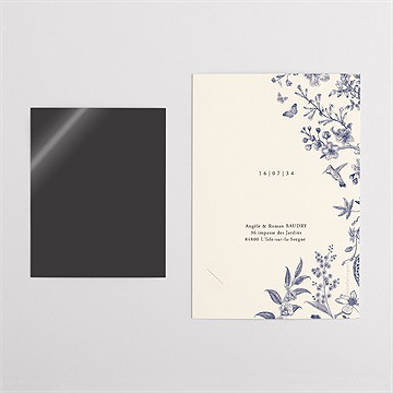 Remerciement mariage exotique - Dos du remerciement