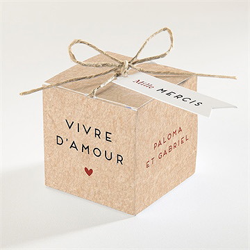 Boîte de dragées mariage champagne