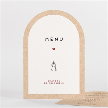 Menu mariage champagne arche