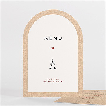 Menu mariage champagne