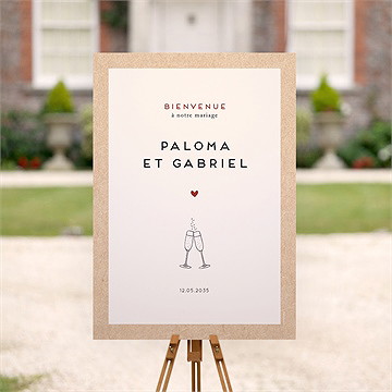 Panneau bienvenue champagne - Mise en situation