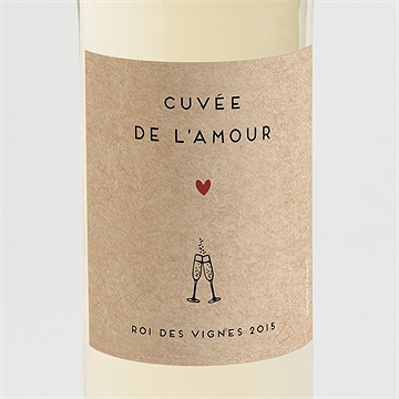 Etiquette de bouteille mariage champagne