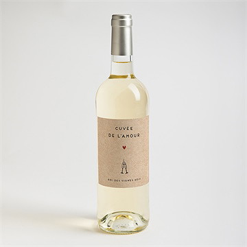 Etiquette de bouteille mariage champagne - Mise en situation