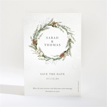 Save the Date mariage noël