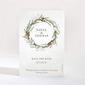 Save the Date mariage noël