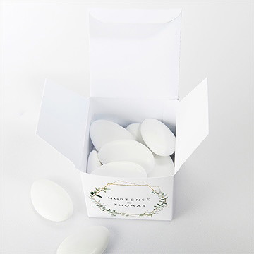 Boîte de dragées mariage amour elegant - Intérieur de la boîte