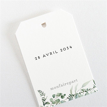 Etiquette mariage amour elegant - Dos de l'étiquette